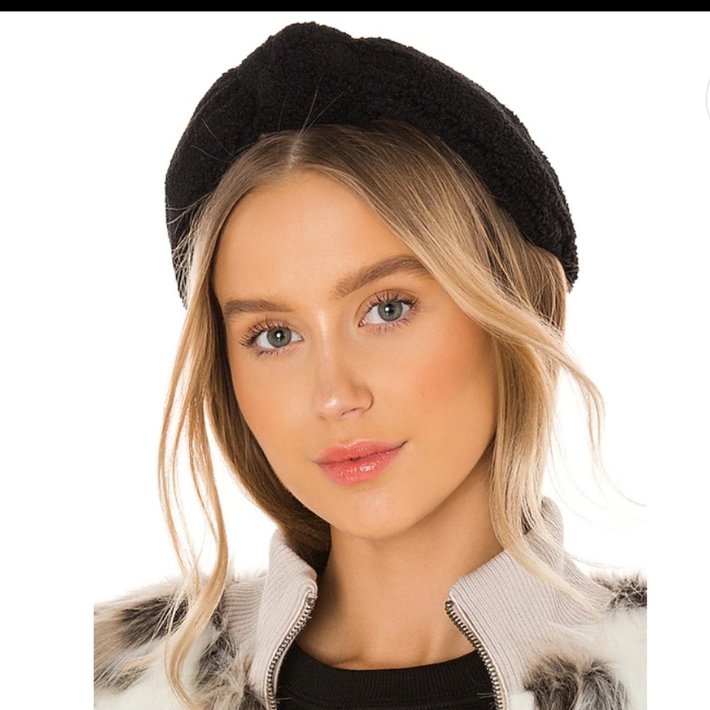 NWT! Lele Sadoughi Terry Knotted Headband Black